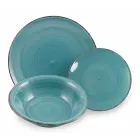 Serviesservies in harde Dolomietblauwe tinten 18 stuks - Abruzzo Viadurini