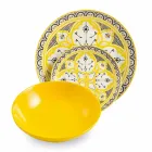 Servies voor etnische gerechten in porselein en gekleurd en modern aardewerk 18 stuks - Fez Viadurini