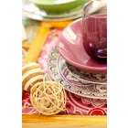 Servies voor etnische gerechten in porselein en gekleurd en modern aardewerk 18 stuks - Fez Viadurini