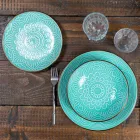 Servieservice in hard dolomietgrijs, lichtblauw of blauw 18 stuks - Arabisch Viadurini