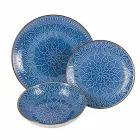 Servieservice in hard dolomietgrijs, lichtblauw of blauw 18 stuks - Arabisch Viadurini