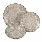 Servieservice in hard dolomietgrijs, lichtblauw of blauw 18 stuks - Arabisch Viadurini