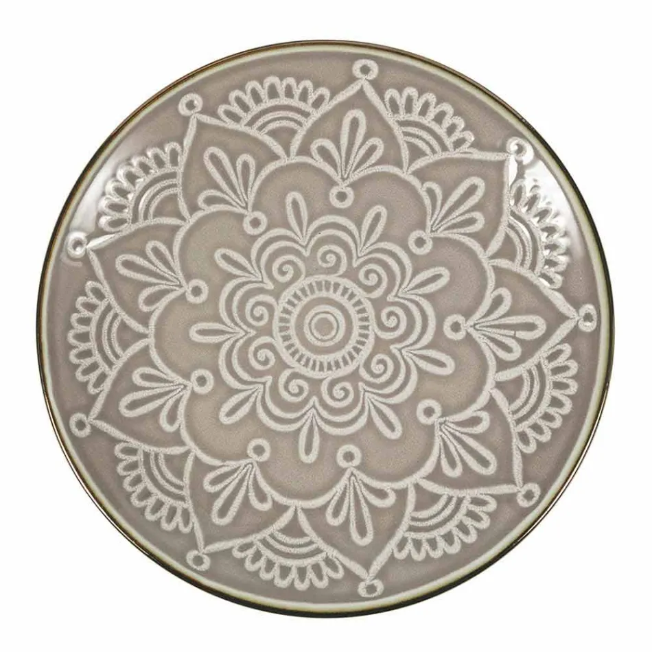 Servieservice in hard dolomietgrijs, lichtblauw of blauw 18 stuks - Arabisch Viadurini