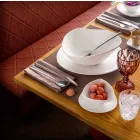 Wit porseleinen servies 23-delig modern en elegant ontwerp - Nalah Viadurini