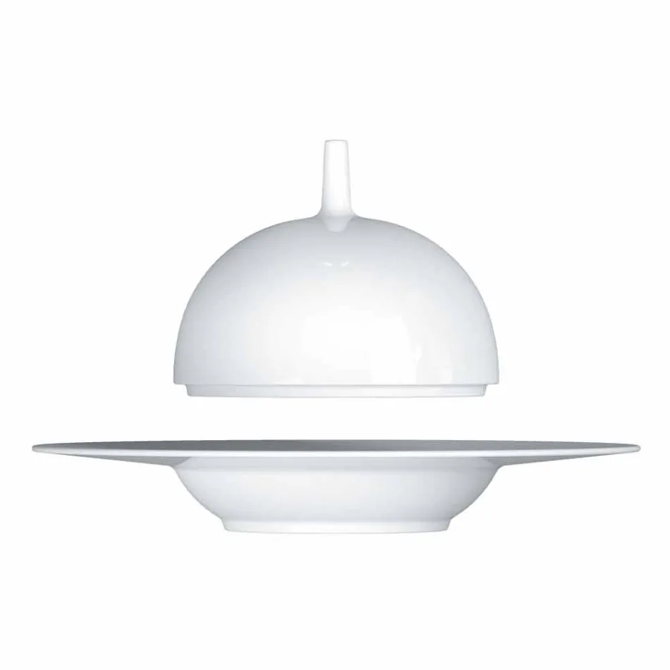 Moderne en elegante dinerservies in porselein 24-delig - telescoop Viadurini