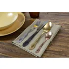 Bestekset Gekleurd Satijnstaal Compleet 24 Delig Design - Fantasie Viadurini