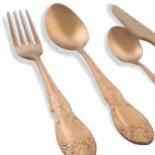 Bestekset Gekleurd Satijnstaal Compleet 24-delig Design - Fantasiapos Viadurini