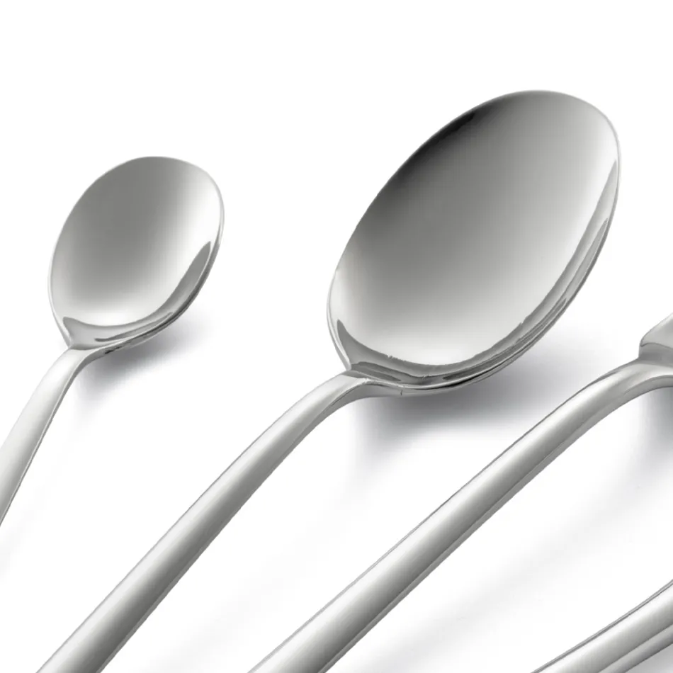 Vierkant Design Gepolijst RVS Bestekset 24 Delig - Bumbun Viadurini