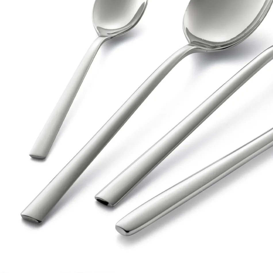 Vierkant Design Gepolijst RVS Bestekset 24 Delig - Bumbun Viadurini