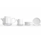 Kop en schotel servies met porseleinen theepot en melkkannetje 14-delig - Arctic Viadurini