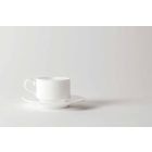 Set koffiekopjes in wit porselein, stapelbaar 15-delig - Samantha Viadurini