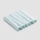 Elegant linnen servetservies met vouwrand, 6 gekleurde stukken - Onestini Viadurini