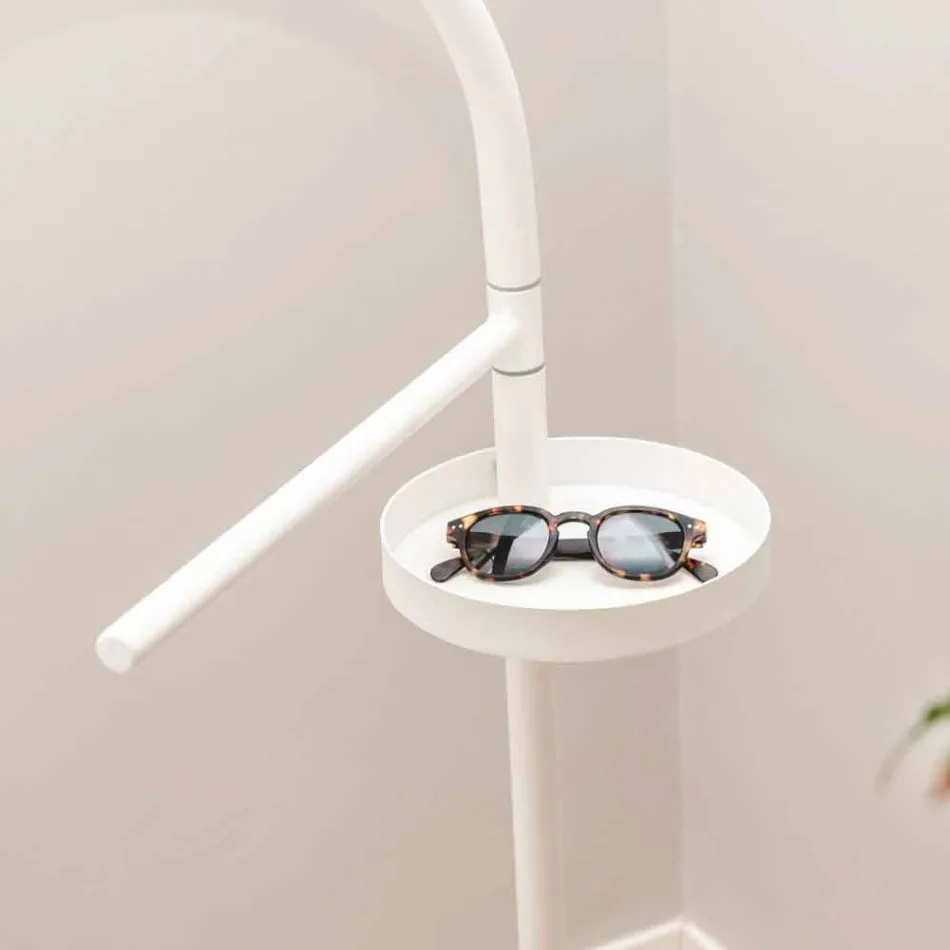 Moderne valetstandaard in RAL-geverfd staal van Made in Italy-ontwerp - Mirello Viadurini