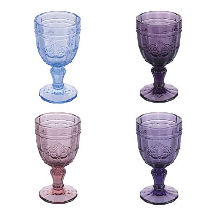 Set van 12 glazen bekers 265 ml met Arabesque decoratie - Arabisch Viadurini