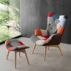2 september multicolor patchwork fauteuils Veronica vaste poten Viadurini