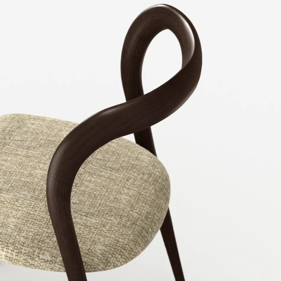 Set van 4 elegante massief houten eetkamerstoelen, gemaakt in Italië - Numa Viadurini