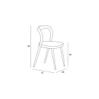 Set van 4 elegante massief houten eetkamerstoelen, gemaakt in Italië - Numa Viadurini