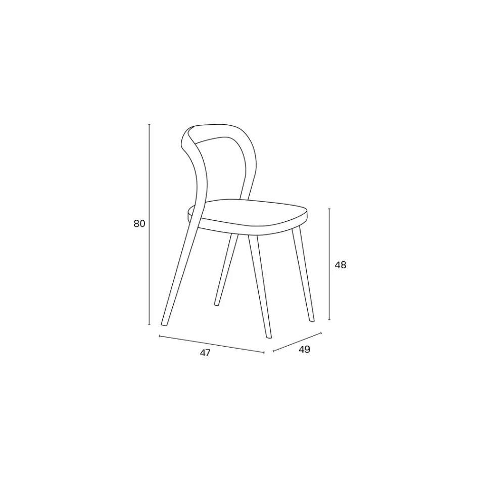 Set van 4 elegante massief houten eetkamerstoelen, gemaakt in Italië - Numa Viadurini