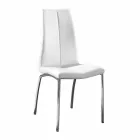 September 4 stoelen modern design faux leder en chroom metalen Alba Viadurini