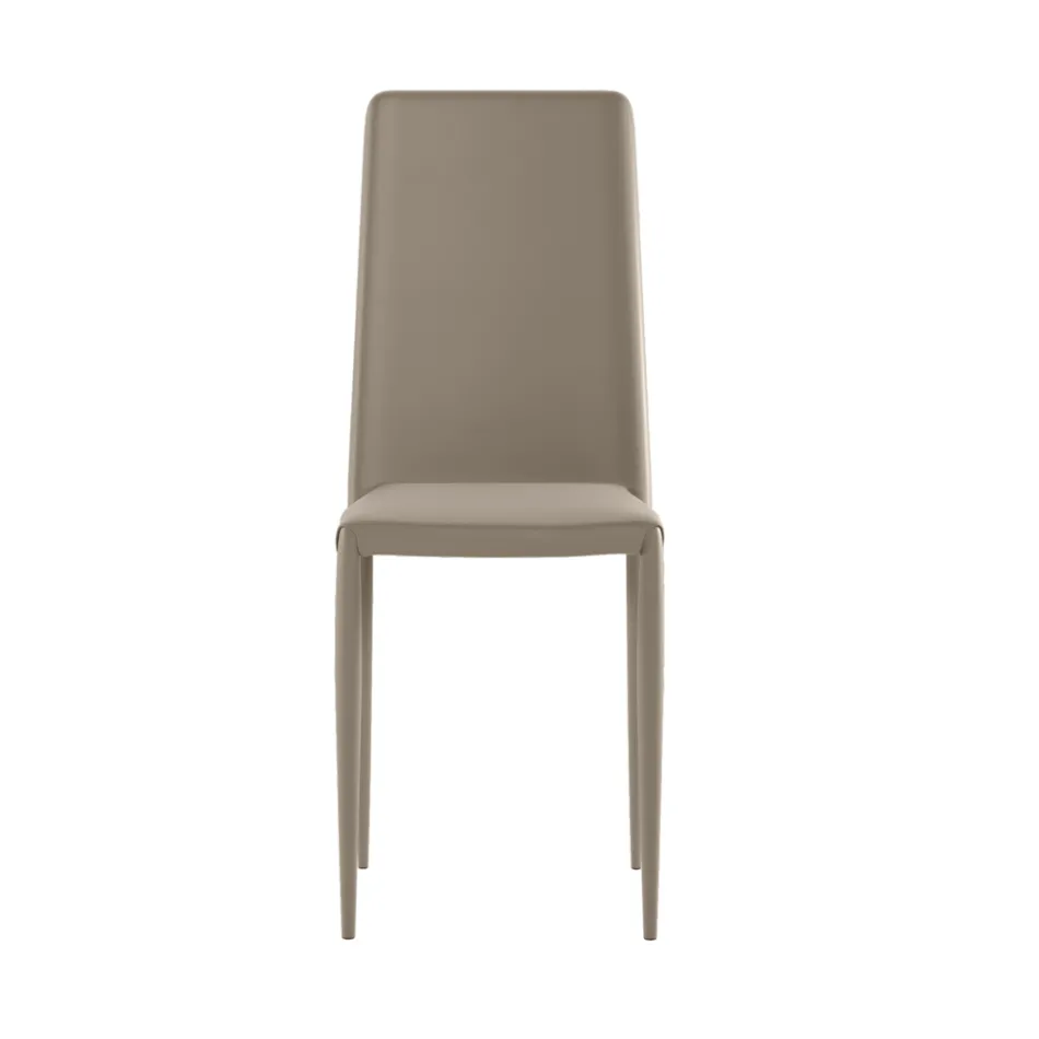 Set van 4 moderne stoelen in wit, grijs of duifgrijs kunstleer - Dora Viadurini