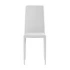 Set van 4 moderne stoelen in wit, grijs of duifgrijs kunstleer - Dora Viadurini