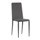 Set van 4 moderne stoelen in wit, grijs of duifgrijs kunstleer - Dora Viadurini