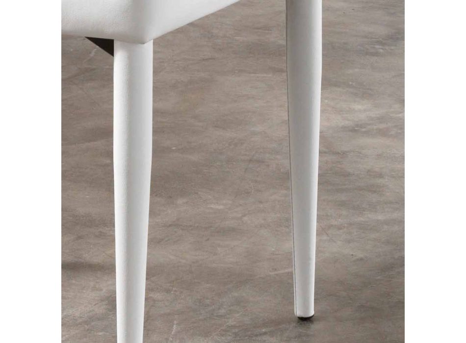 4 september moderne stoelen in wit of grijs kunstleer Ophelia Viadurini