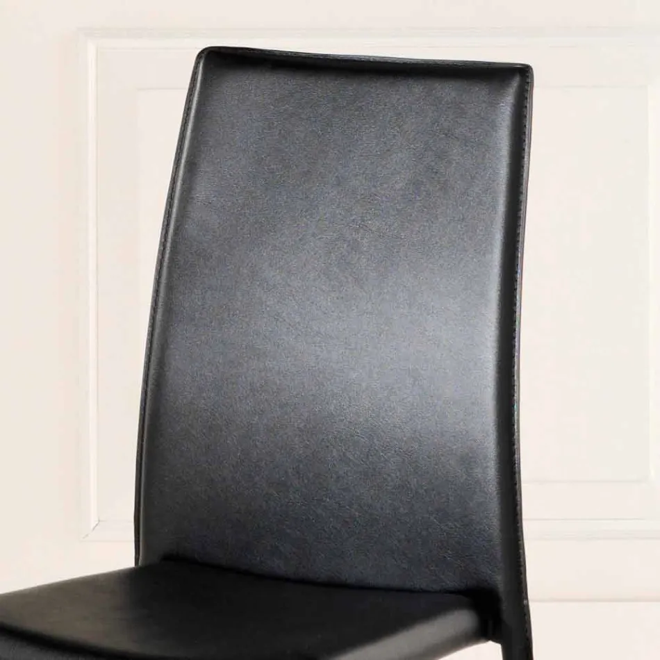 September 4 moderne stoelen Joy kunstleder, geheel bedekt Viadurini