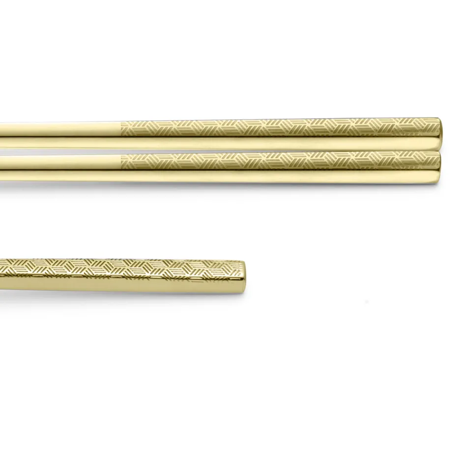 Set bestaande uit fruitlepel, eetstokjes en besteklegger met origami - Osaka Viadurini