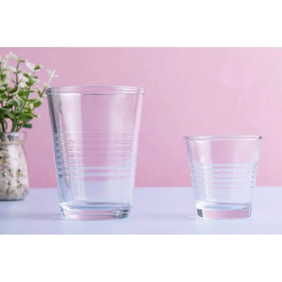Set van 12 waterglazen 270 ml in vervaardigd glas - beker Viadurini