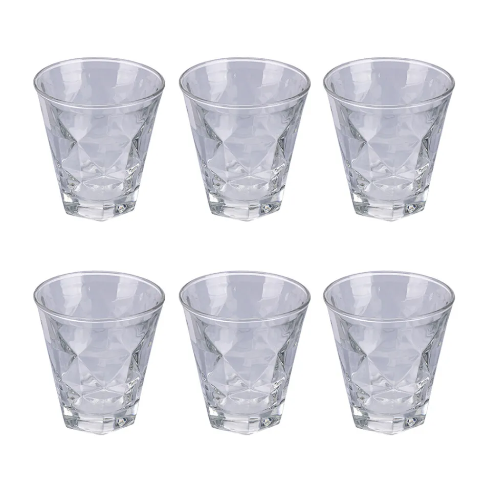 Set van 12 waterglazen 280 ml in vervaardigd glas - beker Viadurini