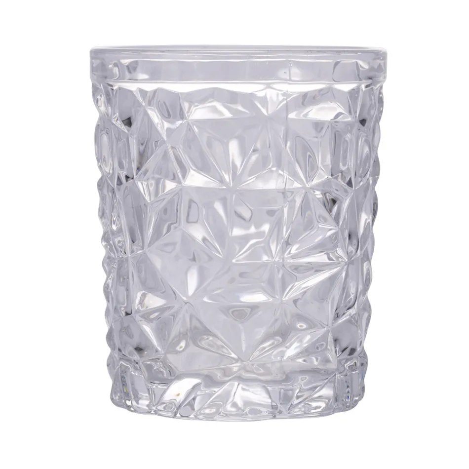 Set van 12 waterglazen 300 ml in gedecoreerd glas - beker Viadurini