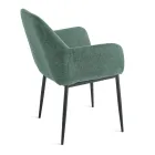 Set van 2 gestoffeerde fauteuils in kleurrijke stof met metalen frame - Valeria Viadurini