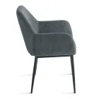 Set van 2 gestoffeerde fauteuils in kleurrijke stof met metalen frame - Valeria Viadurini