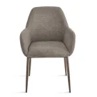 Set van 2 gestoffeerde fauteuils in kleurrijke stof met metalen frame - Valeria Viadurini