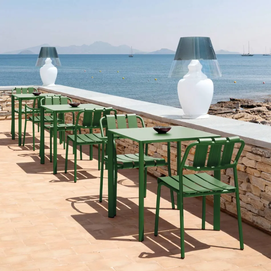 Set van 2 tuinstoelen volledig gemaakt van aluminium - Resplendent Viadurini