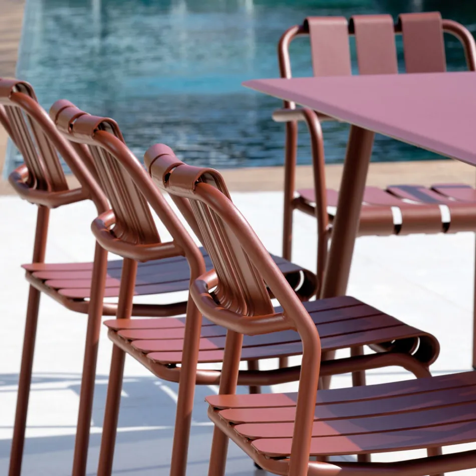 Set van 2 tuinstoelen volledig gemaakt van aluminium - Resplendent Viadurini