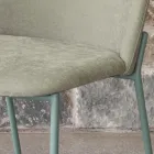 Set van 2 woonkamerstoelen van stof en metaal, gemaakt in Italië - Ivy Viadurini