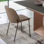 Set van 2 woonkamerstoelen van stof en metaal, gemaakt in Italië - Ivy Viadurini