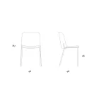 Set van 2 woonkamerstoelen van stof en metaal, gemaakt in Italië - Ivy Viadurini