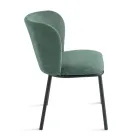 Set van 2 gestoffeerde stoelen met gelakt metalen frame - Leandra Viadurini