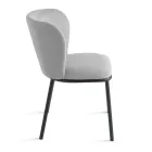 Set van 2 gestoffeerde stoelen met gelakt metalen frame - Leandra Viadurini