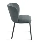 Set van 2 gestoffeerde stoelen met gelakt metalen frame - Leandra Viadurini