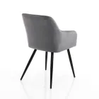 Set van 2 stoelen in stof met fluweeleffect - Plutonium Viadurini