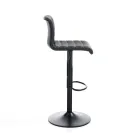 Set van 2 barkrukken van synthetisch leer en staal - kalium Viadurini