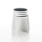 Set van 2 polypropyleen krukken en stoffen zitting - Ansjovis Viadurini