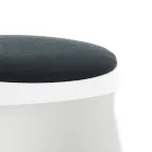 Set van 2 polypropyleen krukken en stoffen zitting - Ansjovis Viadurini