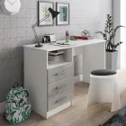 Set van 2 polypropyleen krukken en stoffen zitting - Ansjovis Viadurini