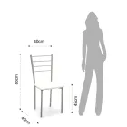 Set van 4 stoelen met grijs geverfde metalen structuur - Galletto Viadurini