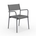 Set van 4 aluminium en Batyline tuinstoelen - Lucente